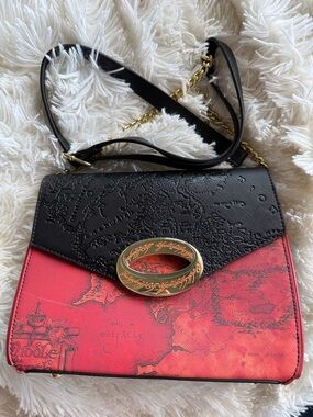 NWT Loungefly Lord of the Rings Faux Leather Structured Crossbody Bag